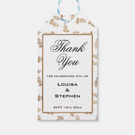Para Regalos Etiquetas Gold y White Gracias