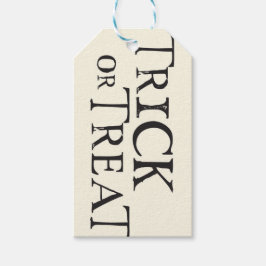 Para Regalos Etiquetas Grunge Black and Cream Trick o Trek