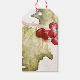 Para Regalos Etiquetas Holly Holiday Gift