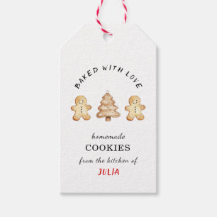 Para Regalos Etiquetas "horneadas con amor" de regalo de gallin
