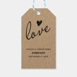 Para Regalos Etiquetas Kraft Paper Favor - Amor