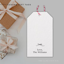 Etiquetas minimalistas de regalo de barro negro pa