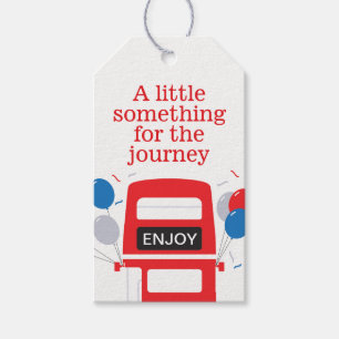 Para Regalos Etiquetas personalizadas autobús rojo del regalo