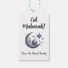 Para Regalos Etiquetas personalizadas de regalo de Eid Mubarak