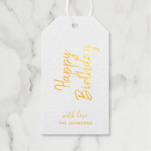 Para Regalos Etiquetas personalizadas de regalo de Relieve meta