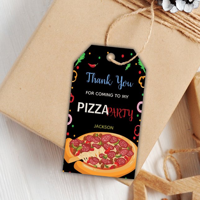 Para Regalos Etiquetas Pizza Favor (Pizza Favor Tags)