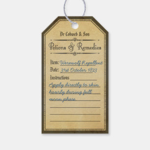 Para Regalos Etiquetas repugnantes de la poción del hombre lob