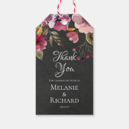 Para Regalos Etiquetas Rubor Pink Floral Chalkboard Wedding Fav