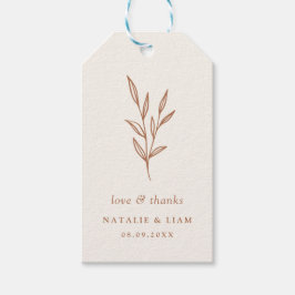 Para Regalos Etiquetas simples de regalo de Boda de Naranja que