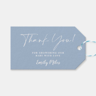 Para Regalos Etiquetas Winter Dusty Blue