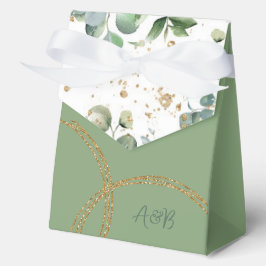 Para Regalos Eucalyptus Purpurina de oro - Verde - Caja de favo