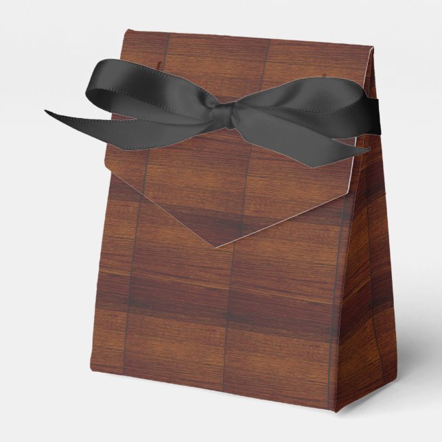Para Regalos Faux Mahogany Wood All Purpose caja de regalo (Front Side)