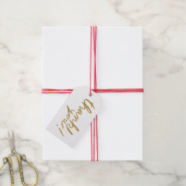 Para Regalos Faux Purpurina Handwrite White Gracias Etiquetas d