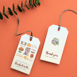Para Regalos Favoritos de otoño Etiquetas de agradecimiento par