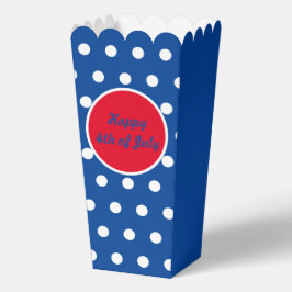 Para Regalos Feliz 4 de julio Caja de palomitas (azul, blanco y