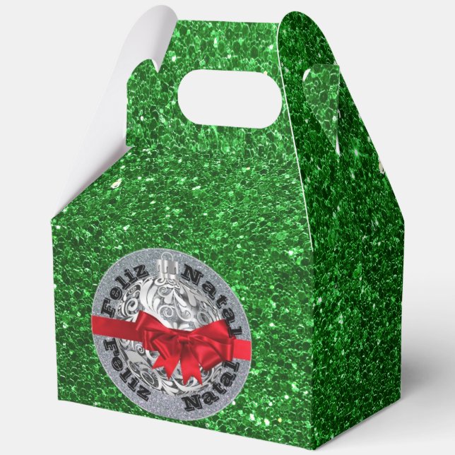 Para Regalos Feliz caja verde verde verde verde de favores rojo (Anverso)