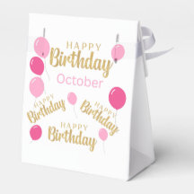 Feliz cumpleaños octubre Cumpleaños Caja de Favore