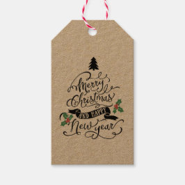 Para Regalos Feliz Navidad y Feliz Año Nuevo Etiquetas de regal
