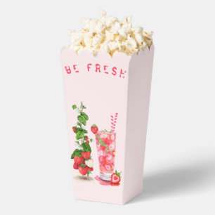 Para Regalos Fiesta Fresco De Fresa De Bebida Caja De Palomitas