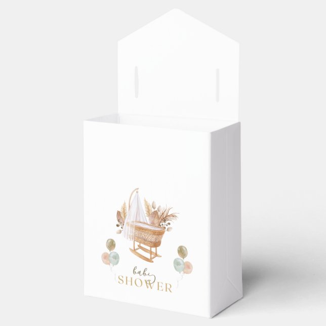 Para Regalos Floral Caída Cuna Caja Baby Shower Favorito (Abierto)