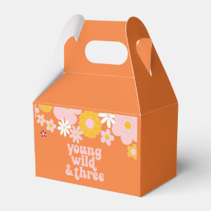 Para Regalos Floral retro joven salvaje de tres años Caja de Fa