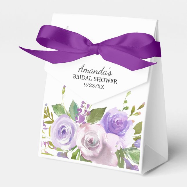 Para Regalos Flores de lavanda morada caja de favoritas de duch (Front Side)