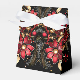 Para Regalos Flores rojas decorativas caja de regalo de vacacio