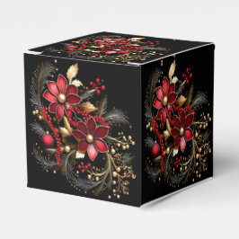 Para Regalos Flores rojas decorativas caja de regalo de vacacio