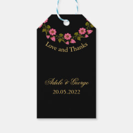 Para Regalos Flores rosadas | Boda Gracias Etiquetas De Regalo