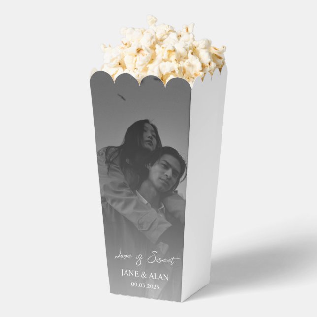 Para Regalos Foto boda Caja de Favor de Popcorn (apareció)