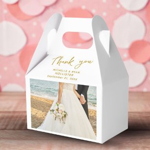 Para Regalos Foto boda Gracias Caja de Favor de Script