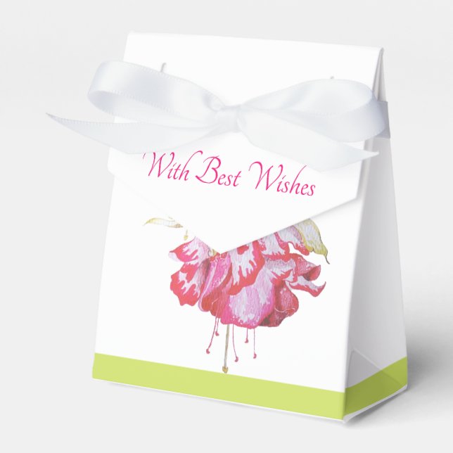 Para Regalos Fuchsias exóticas en una caja de favores  (Front Side)