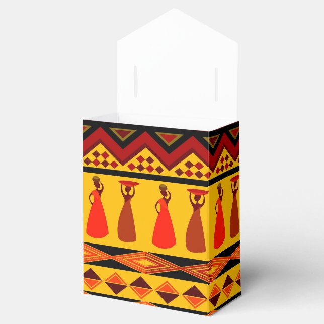 Para Regalos Fun African Tribal patrón caja de favores de parti (Abierto)