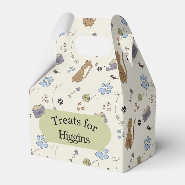 Para Regalos Gato gatito trata la caja de favores (Front Side)