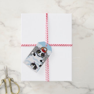 Para Regalos Gatos de Tuxedo y Robin en las etiquetas de regalo