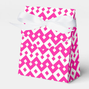 Para Regalos Girlie Candy Caja de Favor de Tiendas con zigzags