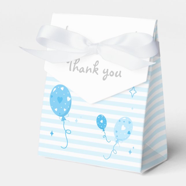 Para Regalos Globos Baby Shower, cumpleaños 💙 caja de favores (Front Side)