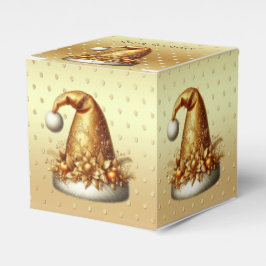 Para Regalos Gold Santa Hat Navidades Caja de Regalo de vacacio