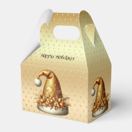 Para Regalos Gold Santa Hat Navidades Caja de Regalo de vacacio