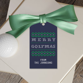 Para Regalos Golf Blue Green Merry Golfmas Etiquetas de Regalo 