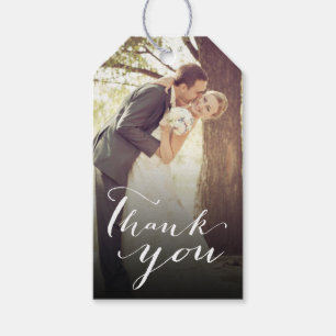 Para Regalos Gracias Boda de caligrafía de guión Etiquetas de r