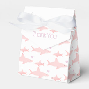 Para Regalos Gracias, Cute Tiburones, Caja Rosa Baby Shower Fav