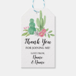 Para Regalos Gracias Etiquetas Boda Cactus Watercolor Print