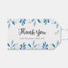 Gracias etiquetas | Etiquetas de favor | Azul acua