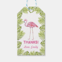 Gracias etiquetas | Etiquetas de favor | flamingo