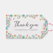 Gracias etiquetas | Etiquetas de favor | Flores ac