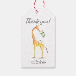 Para Regalos Gracias etiquetas | Etiquetas de favor | Giraffe