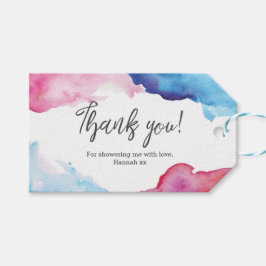 Para Regalos Gracias etiquetas | Etiquetas de favor | Rosa azul