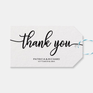Para Regalos Gracias - Moda Caligrafía Etiquetas de la boda Fav