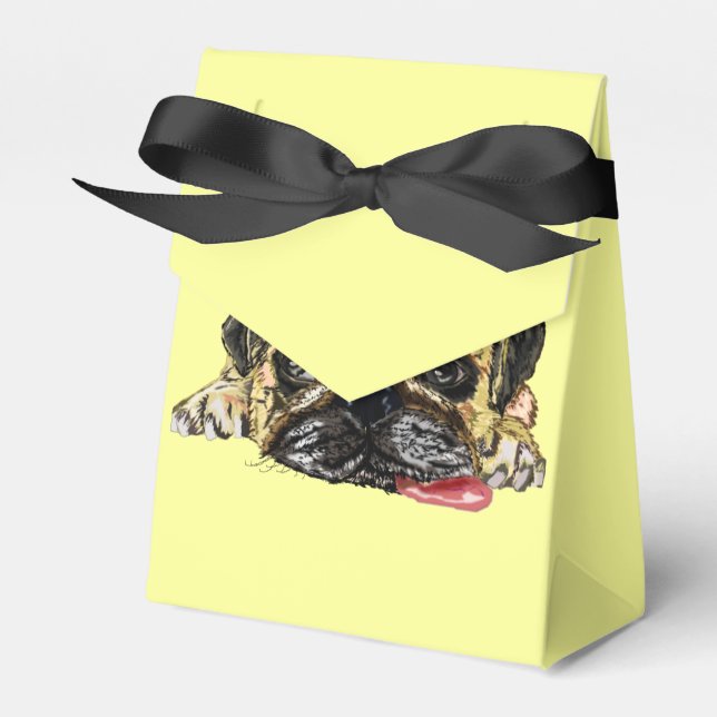 Para Regalos Graciosa caja de favores Perro Pug - Tus Colores (Front Side)